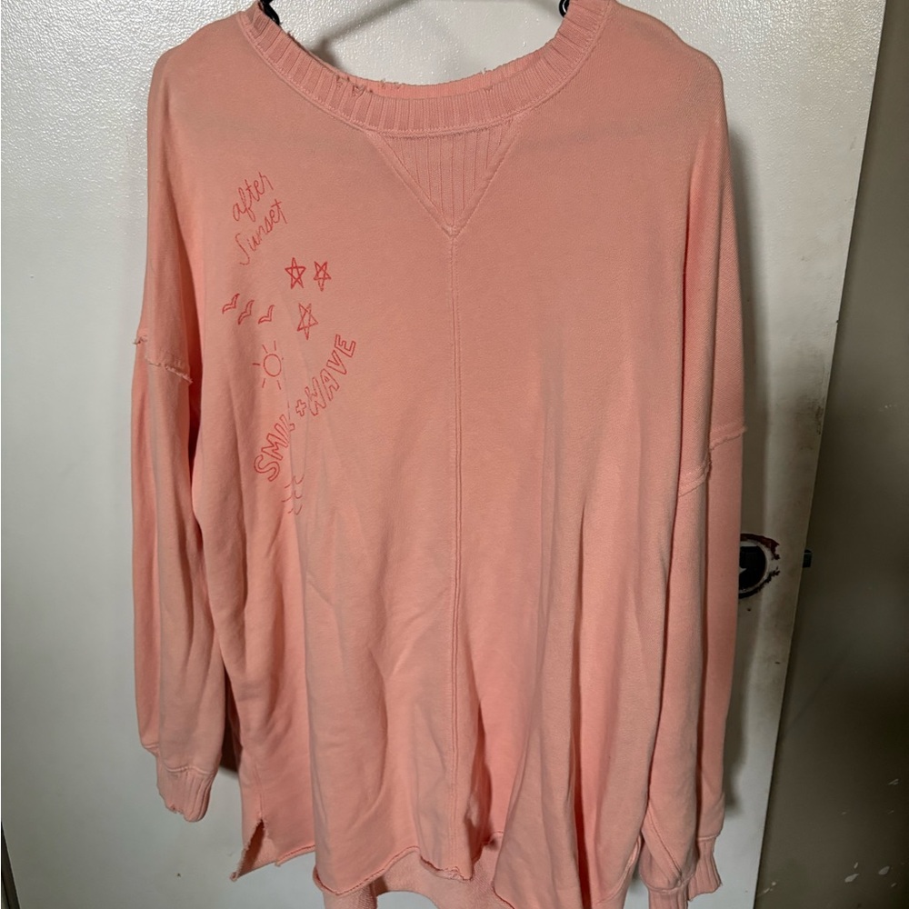 Aerie Coral Graphic Sweatshirt